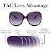 CATWALK Womens UV400 Oversize Polarized Sunglasses – Black Frame Purple Lens