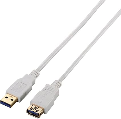 Amazon Co Jp エレコム Usbケーブル 延長 Usb3 0 Usb A オス To Usb A メス スリム 1m ホワイト Usb3 Ex10wh パソコン 周辺機器