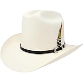 Men's Original Tombstone Cowboy Hat Estilo Los Dos Carnales 1000X Western Straw Hat - Sombrero Vaquero Fino