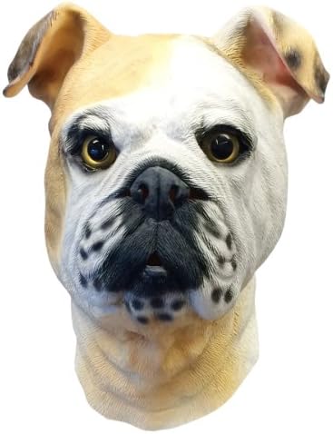 Off the Wall ToysAdult Halloween English Bulldog Costume Face Mask Kennel Club - Transform into a Dog for a Day with our Hilarious Mask