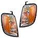 Brock Replacement Set Driver and Passenger Park Signal Corner Marker Lights Lamps Compatible with 98-00 Frontier Pickup Truck 26125-7Z425 26120-7Z425
