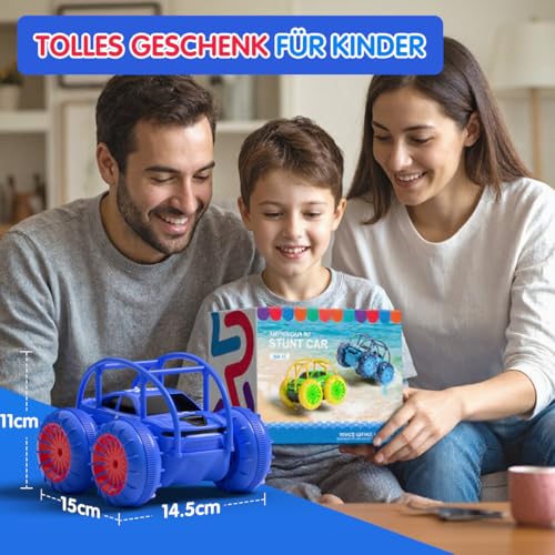 ifollower Remote Control Car Direct Charge 2.4GHz 4x4 Monster Truck Drift Cars with LED Light 360° Rotation Outdoor Water Toys Gift Girl Boy 3-12 Years Old