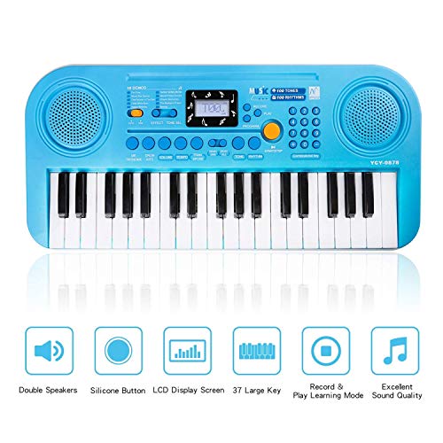 TWFRIC Piano Keyboard for Kids 37 Key Portable Piano Keyboard with LCD