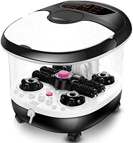 KYFY Foot Tub, Fully Automatic Heating Deep Barrel Soaking Basin Electric Massage Foot Bath Barrel Household White