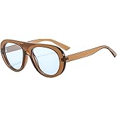 COTIA Fashion Pilot Sunglasses for Women Men Vintage Oversized Candy Color Shades Classic Cat Eye Punk Outdoor Sun Glasses