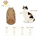 Mihachi Winter Warm Cat Sweater Turtleneck Puppy Pets Sweater Knit Vest Fashion Leopard for Cats Puppy Small Animals Brown Medium