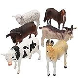 SunRise 6 PCS Farm Animals,Large Educational Learning Plastic Animal Models Party Favors Toys Toddlers