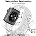YOUKEX Compatible with Apple Watch Band 38mm 42mm 40mm 42mm Replacement for Apple Watch, Sport Band Fit Series 1 2 3 4 (04-Silver/White, 42mm/44mm M/L)