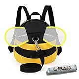 EPLAZA Bee with Wings Baby Walking Safety Harness Reins Toddler Child Strap Backpack Kid for 3-6 years old (yellow)