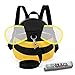 EPLAZA Bee with Wings Baby Walking Safety Harness Reins Toddler Child Strap Backpack Kid for 3-6 years old (yellow)