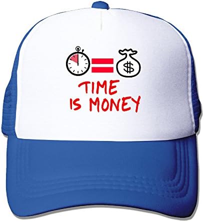 Unisex Time Is Money Adjustable Mesh Hat RoyalBlue