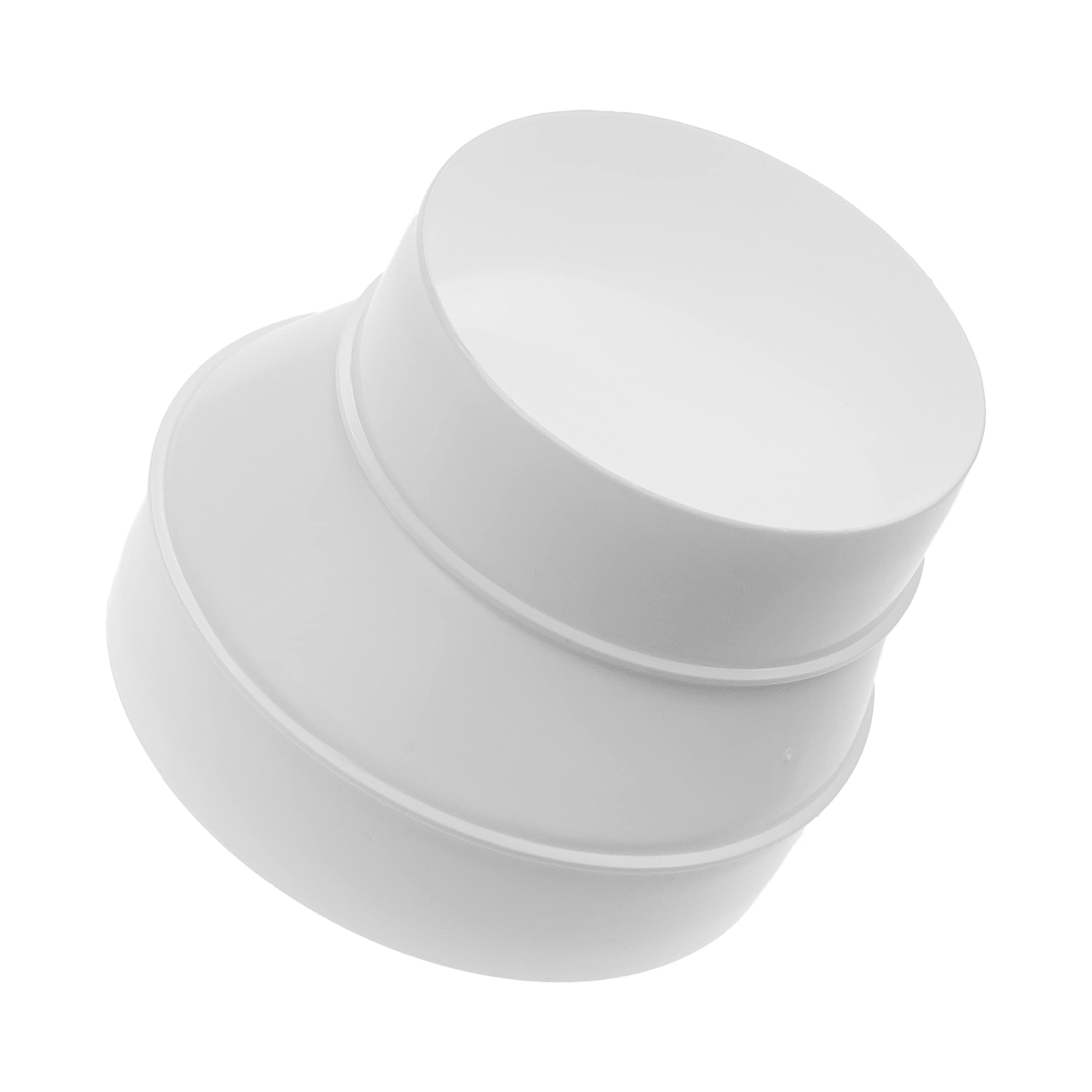 Repa Market Duct Reducer 125mm to 100mm / 5 Inch to 4 inch ducting Reducer/White Plastic Round Ducting Pipe Adapter – Male End Fitting for HVAC Ventilation System/Dryer Pipe Adapter