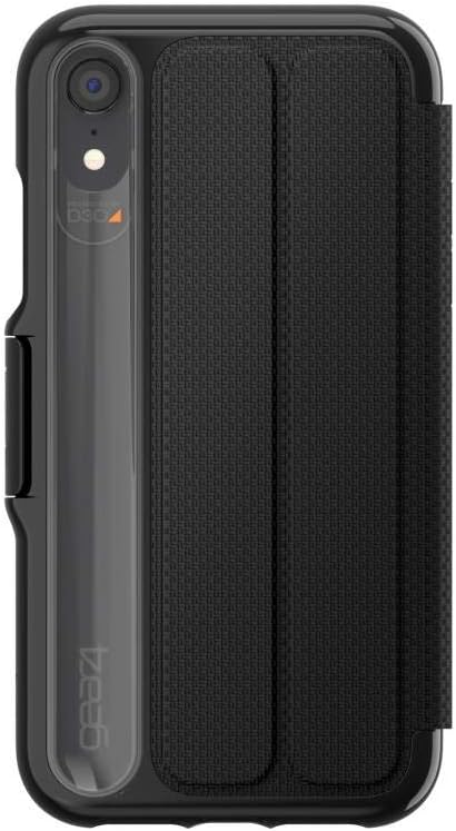 Amazon Com Gear4 Oxford Folio Case Compatible With Iphone Xr Advanced Impact Protection Stand Function Card Slots Slim Black