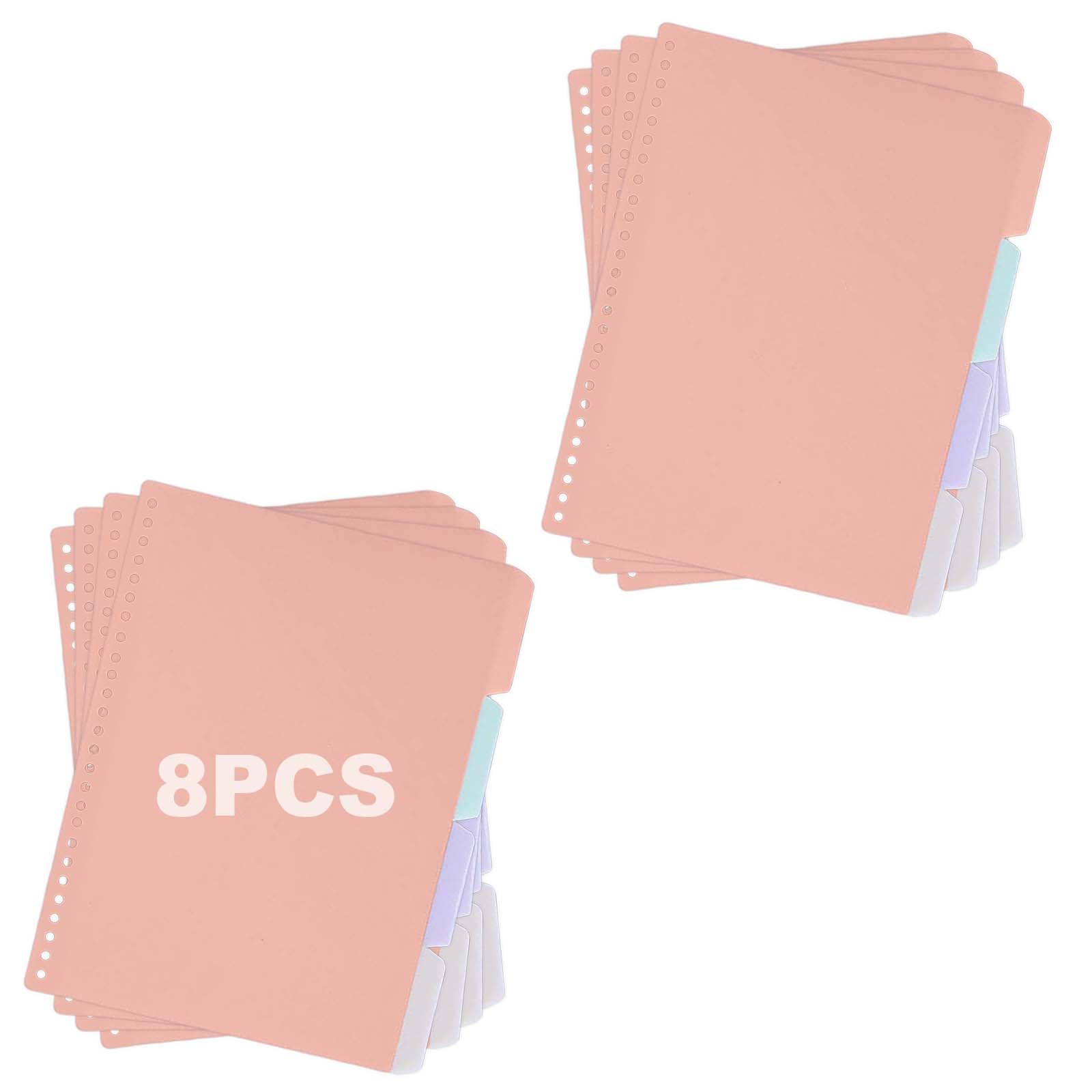 A4 File Dividers - 8 Part Folder Dividers, Multi-Hole Punched, Durable Plastic, Colorful, Perfect for Home, School, and Office Organization