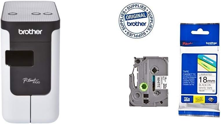 Brother PT-P700 Label Printer with TZe-241 Labelling Tape Cassette