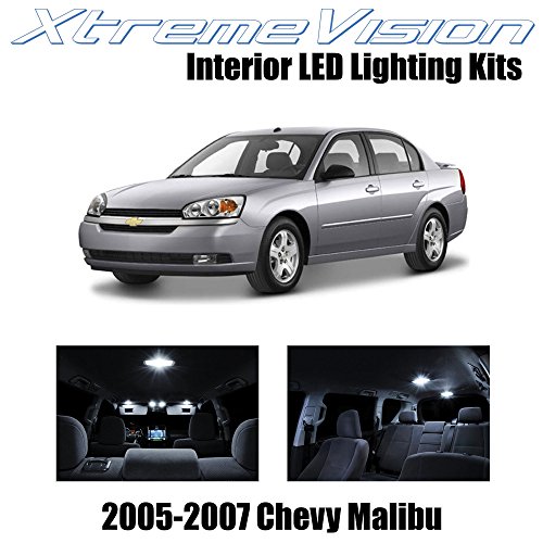 XtremeVision Chevy Malibu 2005-2007 (6 Pieces) Pure White Premium Interior LED Kit Package + Installation Tool Tool