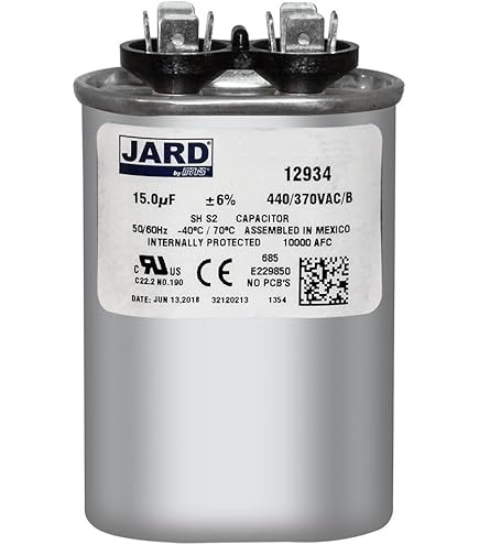 25 + 5 x 370 or 440 VAC Round Dual Run Capacitor by # 12778