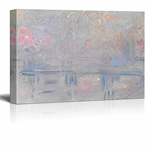 Charing Cross Bridge by Claude Monet - Canvas Print Wall Art Famous Painting Reproduction - 12" x 18"