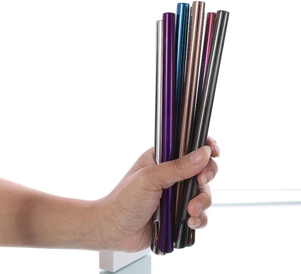 HEMOTON 4pcs Stainless Steel Bubble Tea Straws Reusable Straw Stirrer for Milk Tea Smoothies - Image 3