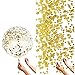 Shimmer and Confetti 15 Pack Large Gold Confetti Balloons with 5 Pieces 36-inch Confetti-Filled Balloons, 5 Pieces 12-inch Confetti-Filled Balloons and 5 Pieces Pearl Balloons with Foil Confetti