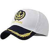 LUOZZY Captain Hat & First Mate Hat Boating Baseball Cap Marine Sailor Navy Hats Sunshade Baseball Headwear Adjustable Captain Hats for Men