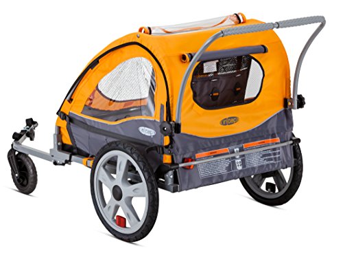 instep single seat and double seat foldable tow behind bike trailers