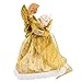 Kurt Adler UL 10-Light 12-Inch Gold Dress Angel Treetop