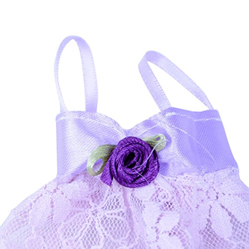 uhoMEy 1 set Sexy Pajamas Lingerie Doll Night Dress for Barbie, Swimwear Lace Clothes,Black
