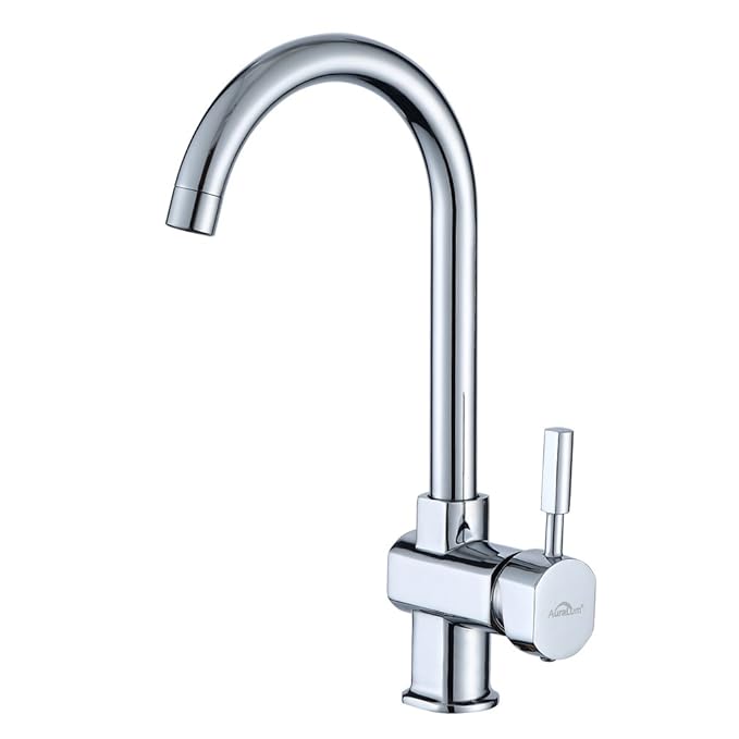 Auralum 360° drehbar Wasserhahn Küche Einhebelmischer Spültisch Armatur Küchenarmatur Spültischarmatur Spülbecken Mischbatter