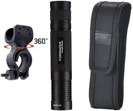 Forrader TF01 Mini Pocket LED Flashlight Torch with Tail Button Switch, Black (Bike Lights Kit)