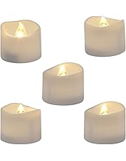 Homemory Realistic also Bright Flickering Bulb Battery Operated Flameless LED Tea Light for Seasonal & Festival Celebration, Pack about 12, Electric Fake Candle inside Warm White also Wave Open