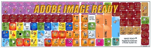 NEW ADOBE IMAGEREADY KEYBOARD LABELS SHORTCUTS FOR DESKTOP, LAPTOP AND NOTEBOOK