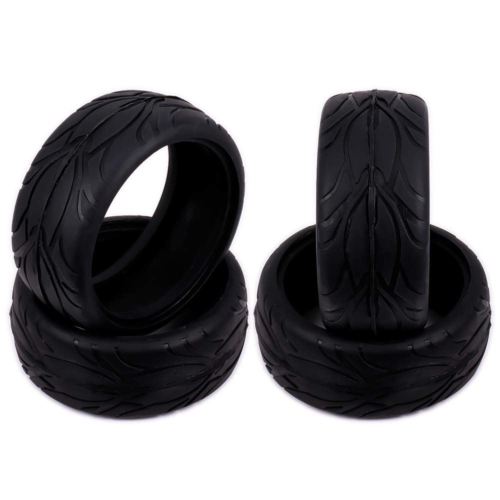 Best Service 4 Pack Front And Rear 1 10 On Road Soft Rubber Rc Tires Tyres Set For Redcat Hpi Tamiya Hsp Exceed Racing Car Drift Wheel Rims Arrow Pattern Get The Latest Staging Elektroheizung Com