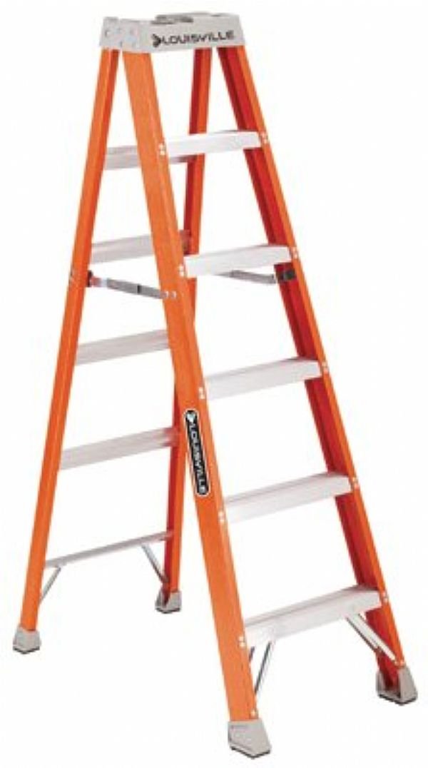 Louisville Ladder FS1500 Series Fiberglass Step Ladder, 8 ft x 24 7/8 in, 300 lb Capacity