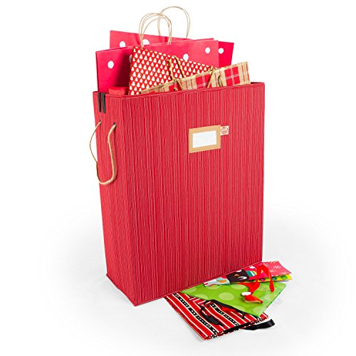 Santas Bags Decorated Holiday organizer. Gift Bag, Tissue, and Accessory Storage Box