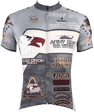 PaladinSport Short Sleeved Cycling Jersey and Mens Road Bike Clothing Sets US Army Style
