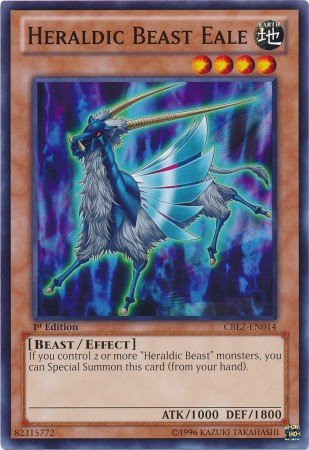 Yu-Gi-Oh! - Heraldic Beast Eale (CBLZ-EN014) - Cosmo Blazer - 1st Edition - Common