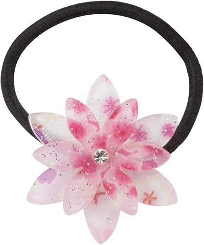 Amazon Co Jp のレン ヘアゴム 黒 重ね桜 ピンク 和風 髪ゴム ヘアアクセサリー 飾り付きヘアゴム 女の子 お土産 贈り物 ギフト プレゼント ジュエリー