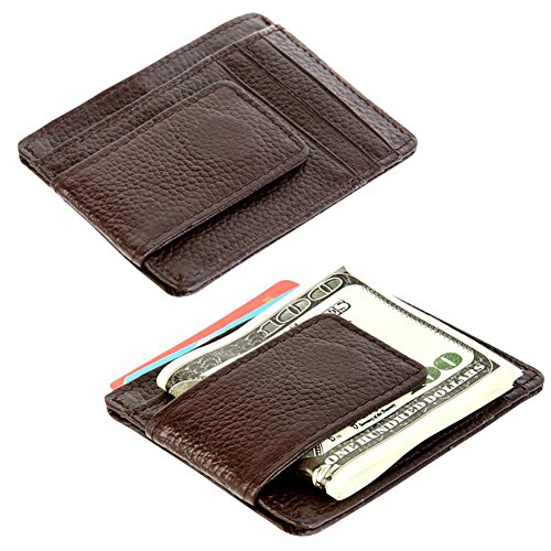 Money Clip, Front Pocket Wallet, Leather RFID Blocking Wallet Slim Minimalist Wallet for Men - Thumbnail 4