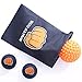 WOD Nation Massage Ball Set - 2 Solid Rubber Lacrosse Balls and 1 Trigger Point Deep Tissue Spiky Ball - Perfect for Self Myofascial Release - Includes a Convenient Travel Bag (Orange & Black)