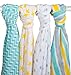 4 Pack Muslin Swaddle Blankets by Zig Zag Kid - 47x47 Large Soft 100% Cotton Baby Blankets ​For Boys and Girls