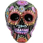 Pacific Giftware Day of The Dead Floral Skull Home Tabletop Decorative Resin Figurine