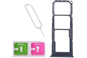 LNONLS Dual SIM Card Tray Slot Holder Replacement for Samsung Galaxy A02/A022 with Sim Card Tray Open Eject Pin and SD Card Tray (All Carriers)