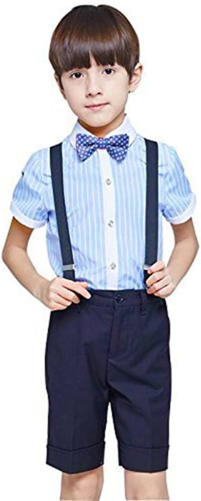 Amazon Co Jp Himoe 子供スーツ 半袖 男の子 4点セット 2色選択可 靴下贈り 発表会 結婚式 卒業式 入学式 入園式 七五三 演出 110サイズ Az614 2 ホビー