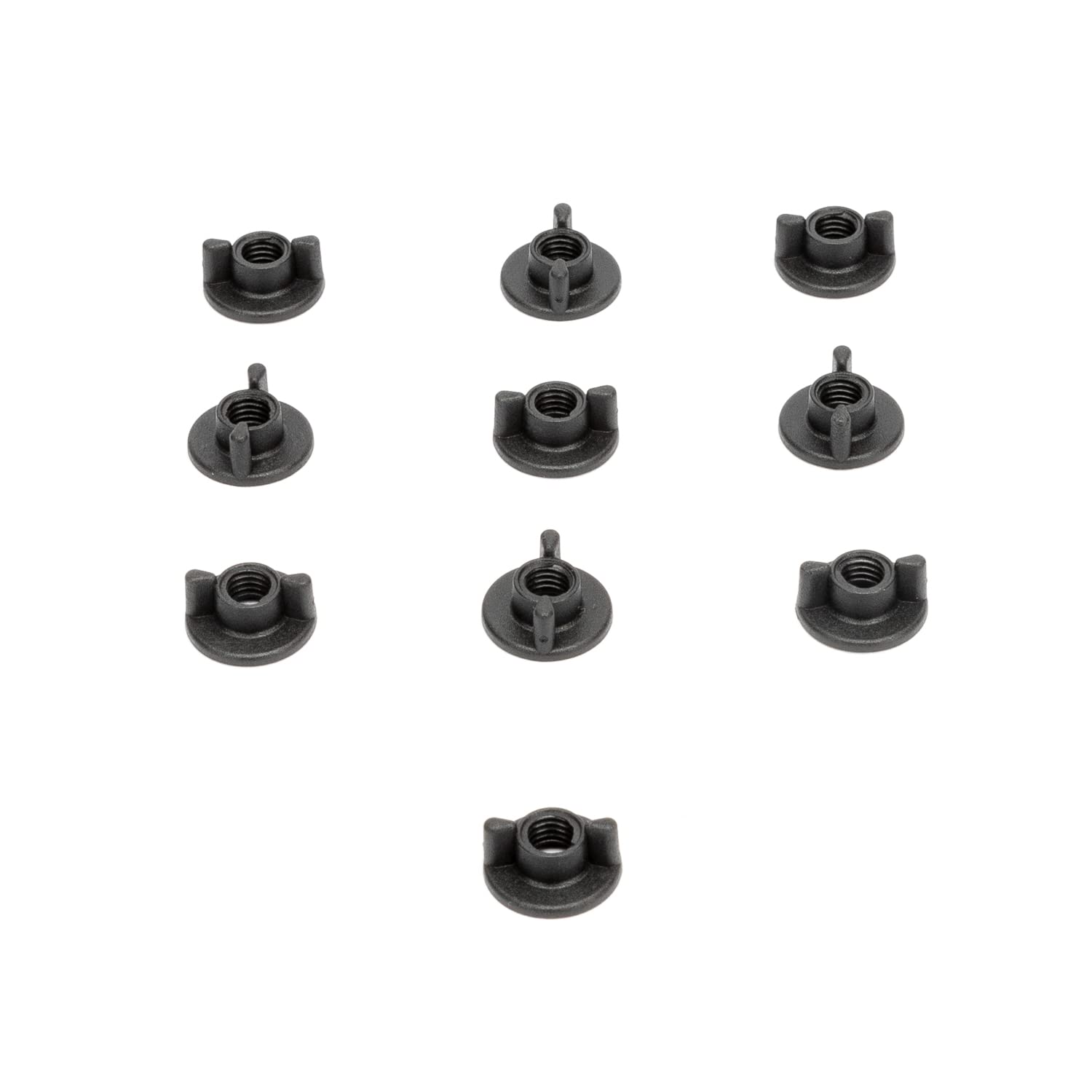 STEY ACCESORIOS Pack of 10 M6 Plastic Wing Nuts, Star Grip, Fully Threaded, Lightweight, Durable, Metric Screws, Made in EU