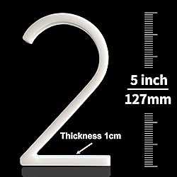nanlyiau 5in 3D Adhesive door number house numbers