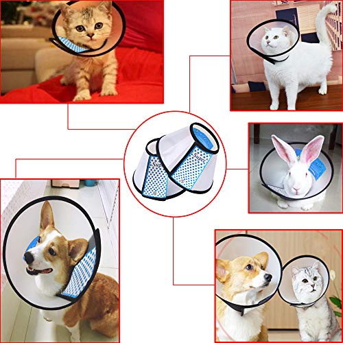 image for Supet Cat Cone Adjustable Pet Cone Pet Recovery Collar Comfy Pet Cone 