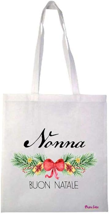 Buon Natale Nonna.Pazza Idea Borsa Poliestere 36x40 Scritta Nonna Buon Natale Regalo Natale Nipoti Amazon It Casa E Cucina
