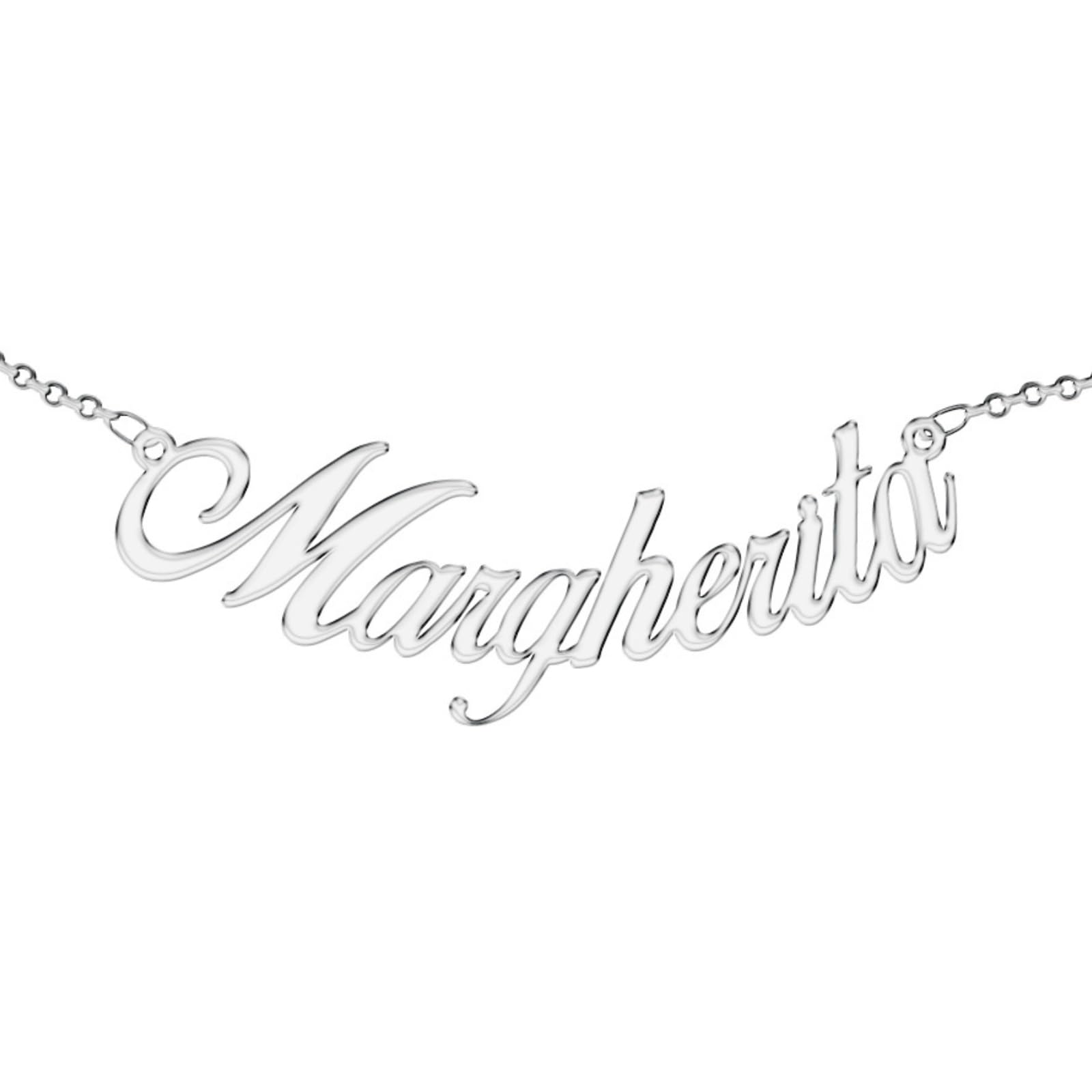 Zuffetti Personalised women's necklace with name - wear your name - stainless steel and hypoallergenic - silver colour - designed in Italy., Alloy Steel โ image 1