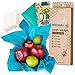 B-Earthie Beeswax Food Wraps- 3 Pack Reusable, Sustainable, Eco-Friendly, Premium Quality, Plastic-Alternative Food Wraps| 1 Large, 1 Medium, 1 Small plus 1 Replenishing Beeswax Bar